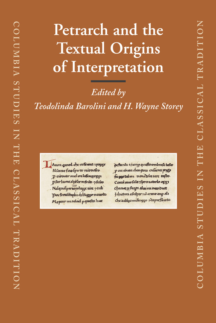 Cover image for Petrarch and the Textual Origins of Interpretation ISBN 9789004163225
