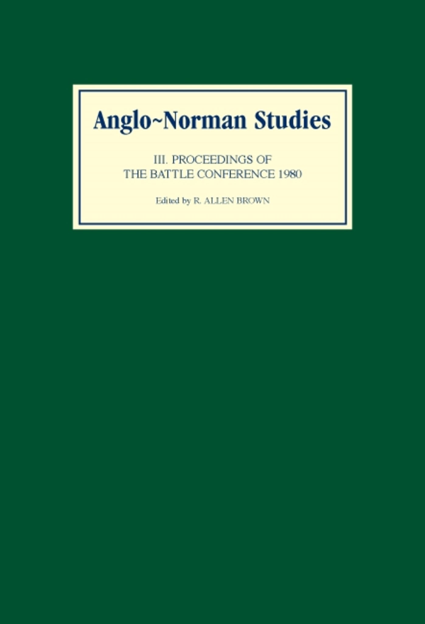 Anglo-Norman Studies III