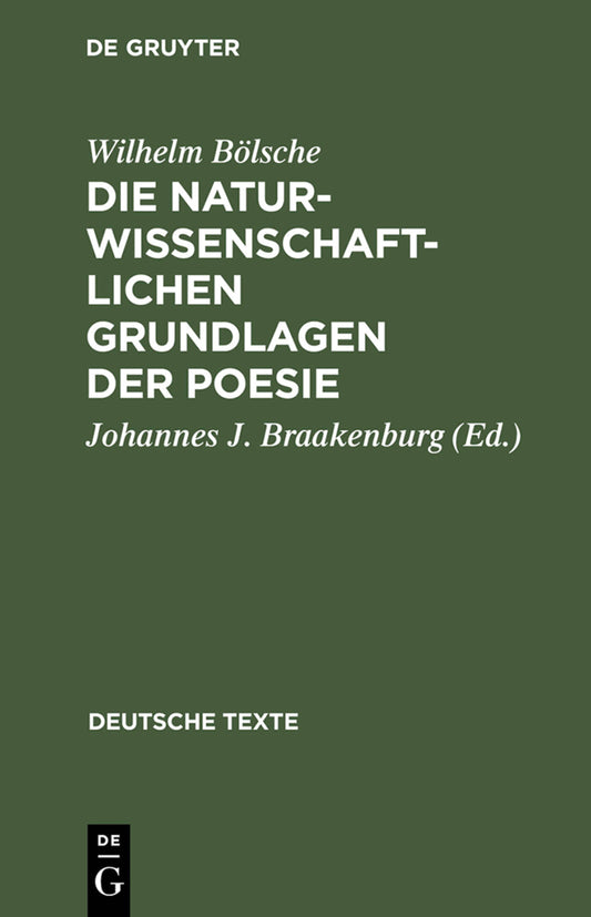 Die naturwissenschaftlichen Grundlagen der Poesie