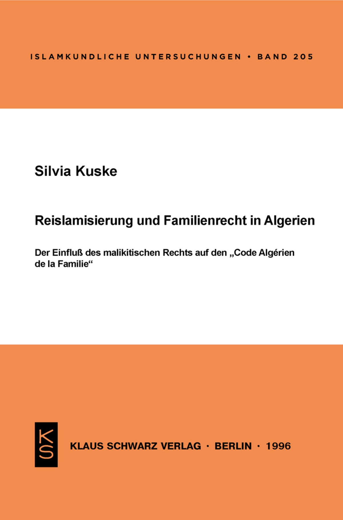 Reislamisierung und Familienrecht in Algerien