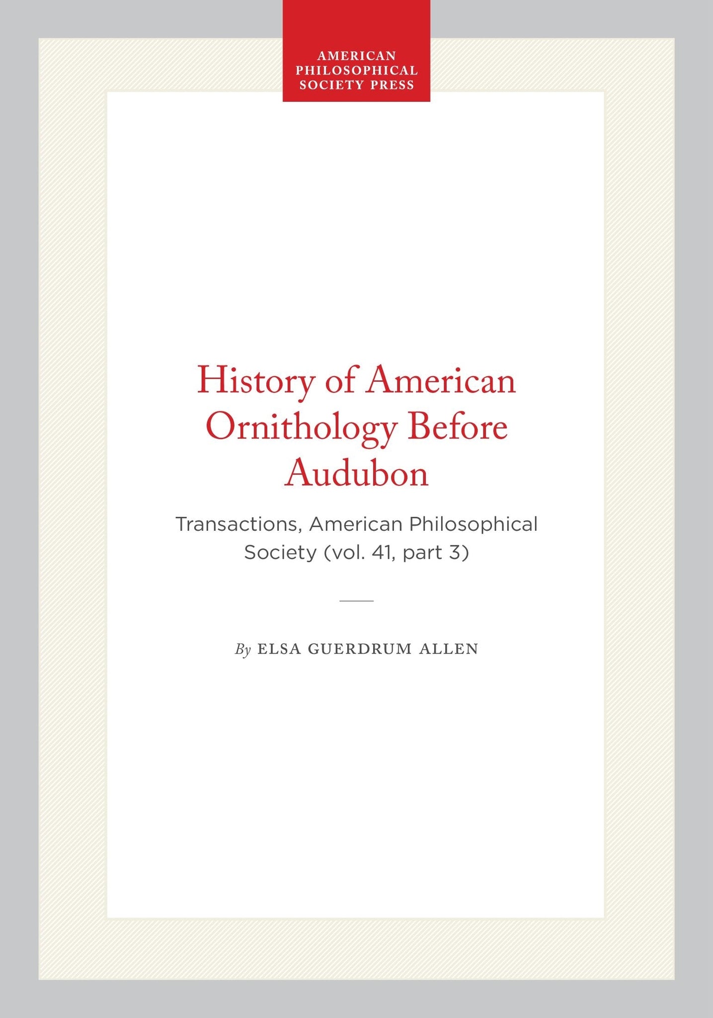 History of American Ornithology Before Audubon
