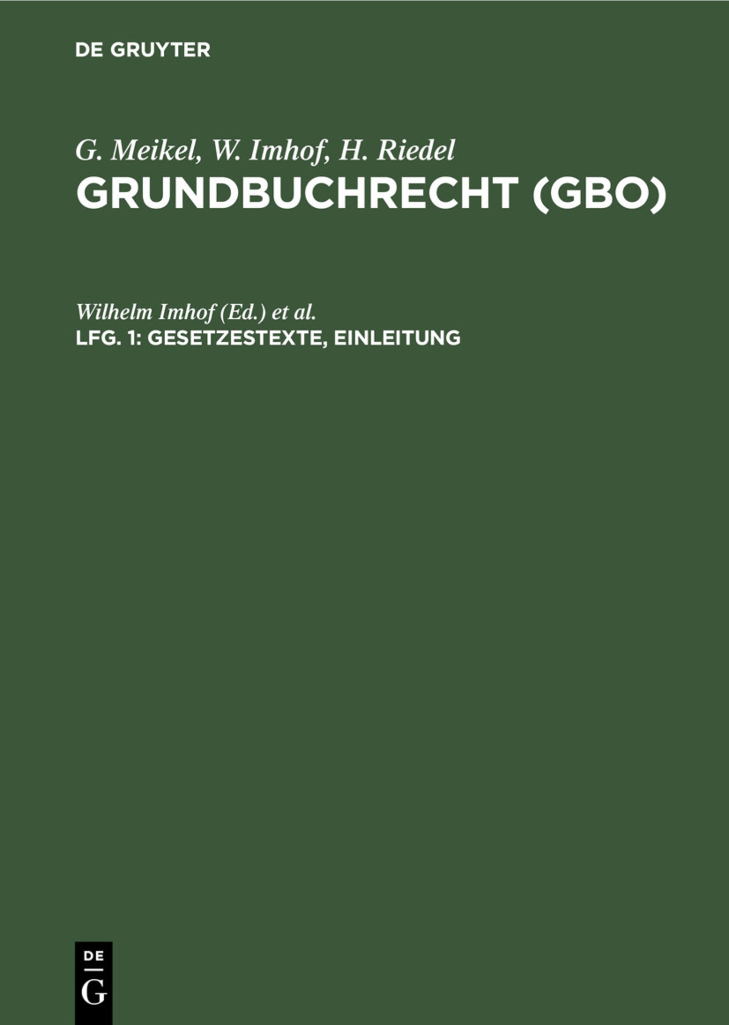 Gesetzestexte, Einleitung