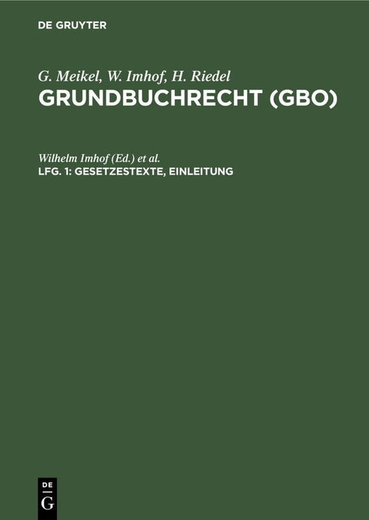 Gesetzestexte, Einleitung