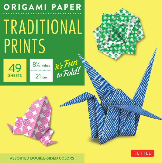Origami Paper - Traditional Prints - 8 1/4" - 49 Sheets