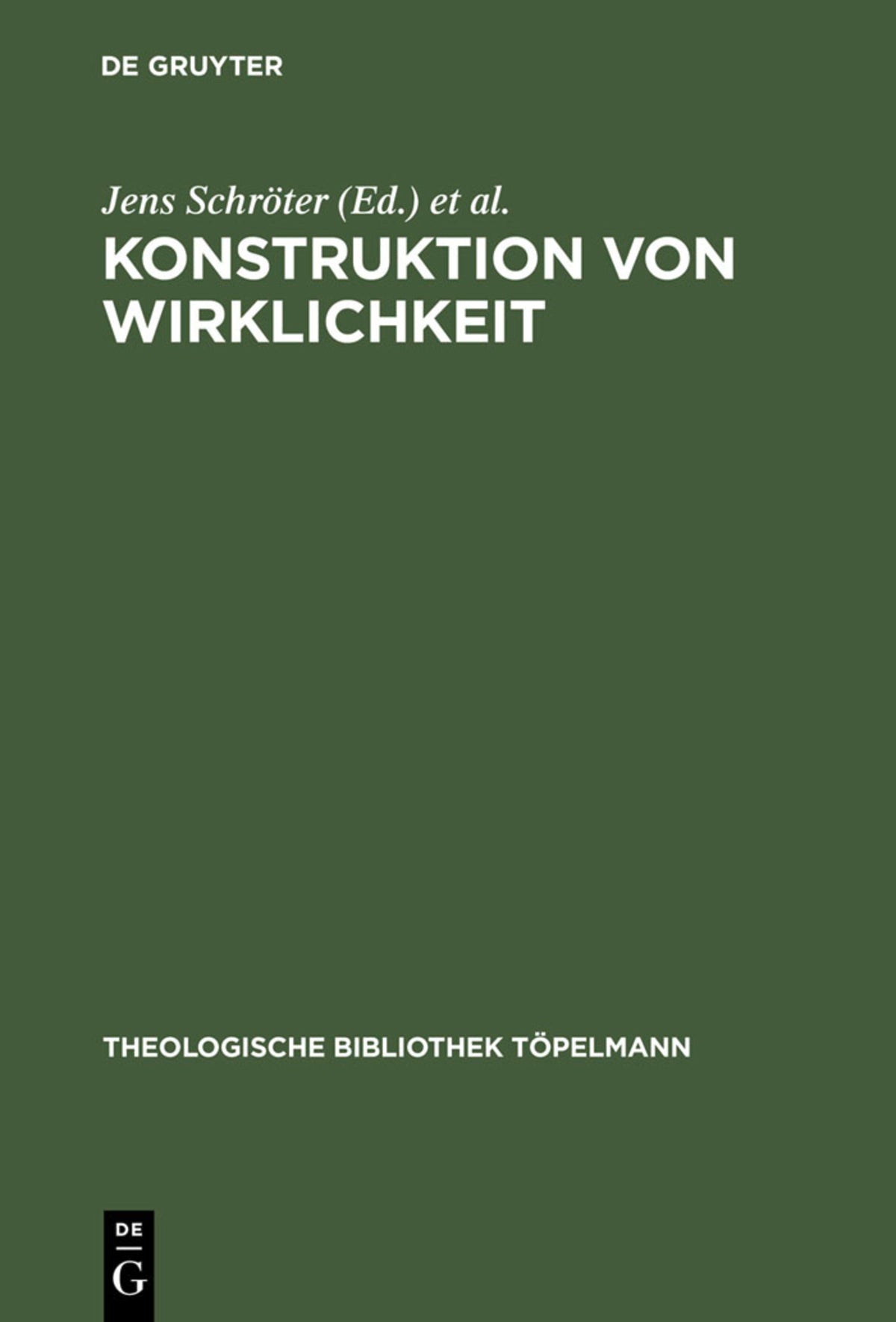 Cover image for Konstruktion von Wirklichkeit ISBN 9783110182262