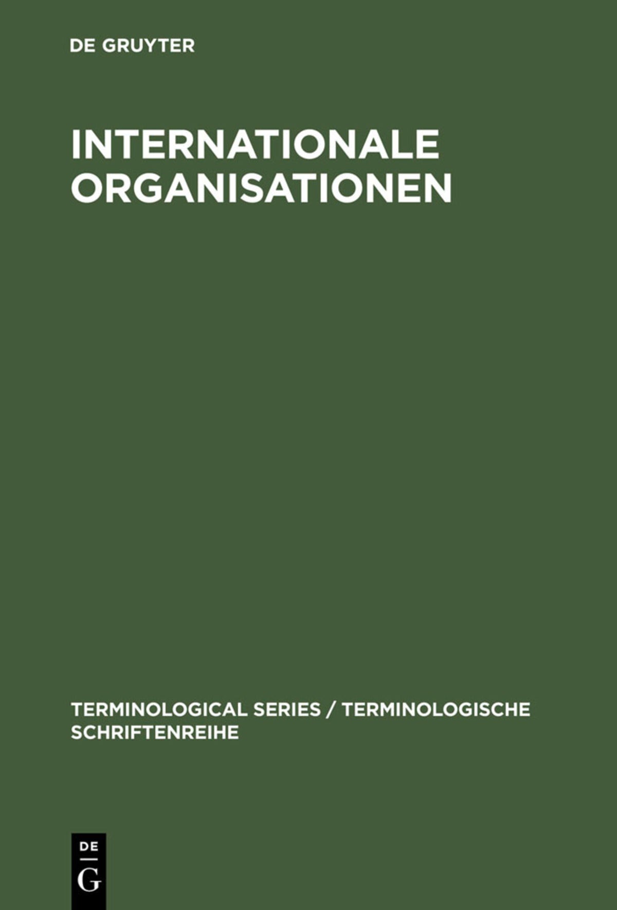 Cover image for Internationale Organisationen ISBN 9783110100426