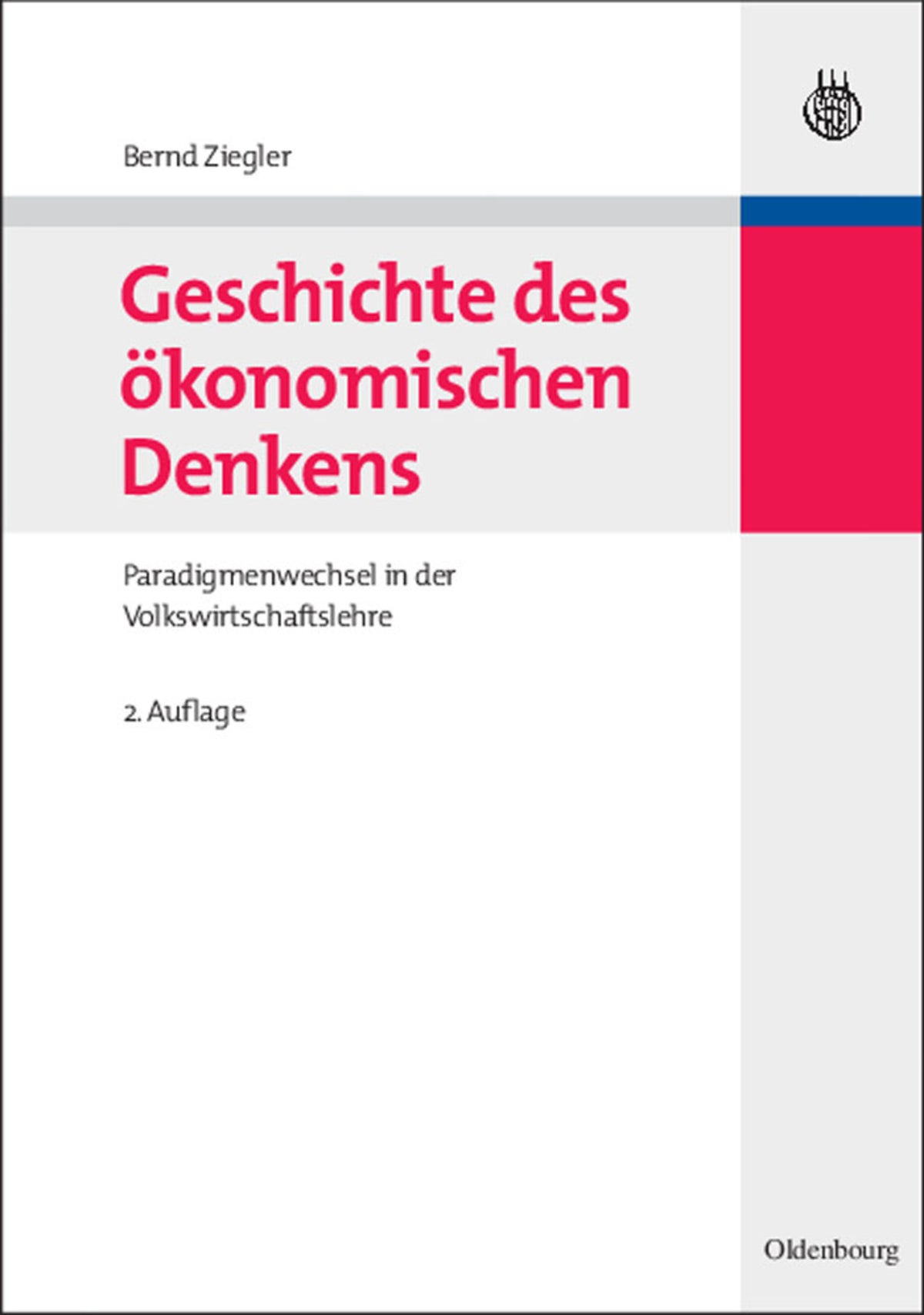 Cover image for Geschichte des ökonomischen Denkens ISBN 9783486585223