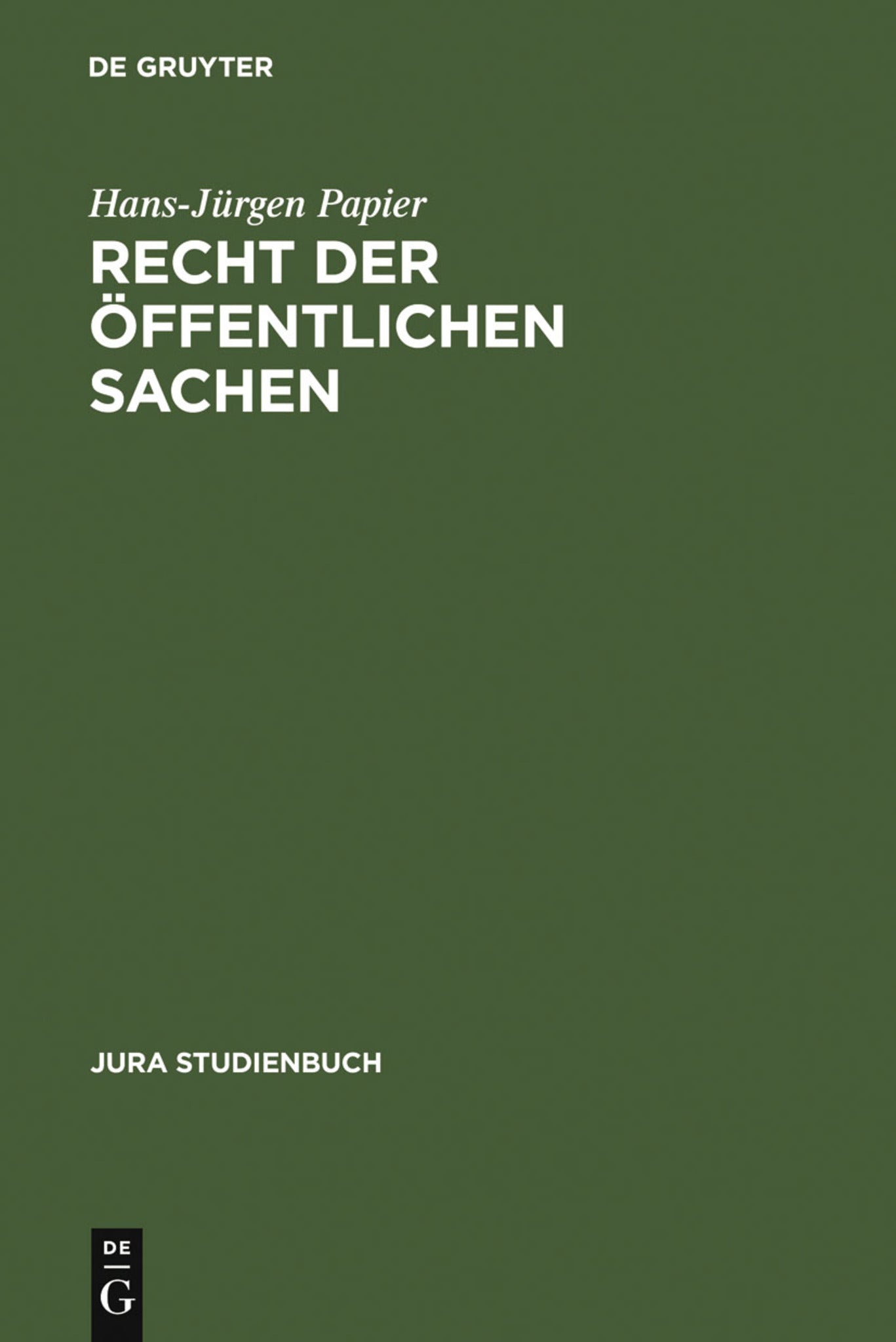 Recht der öffentlichen Sachen