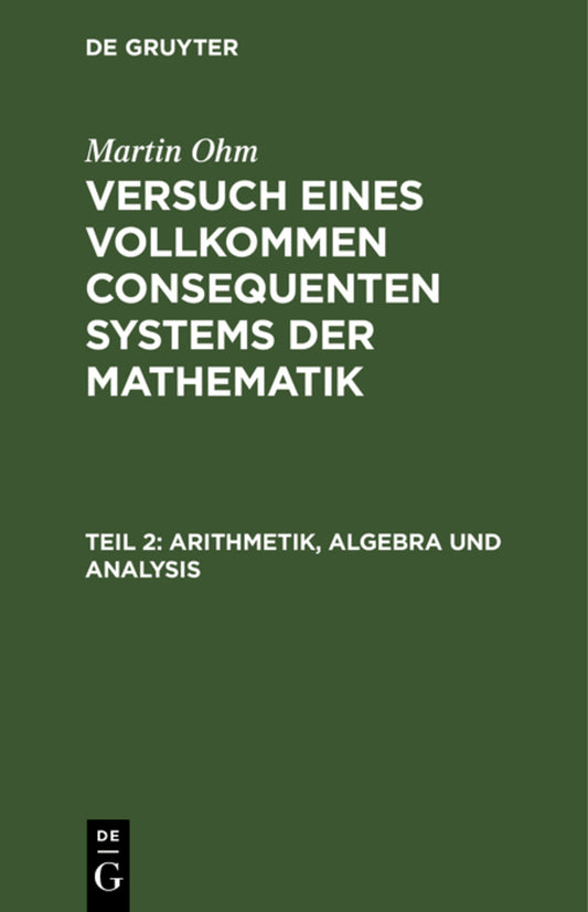 Arithmetik, Algebra und Analysis