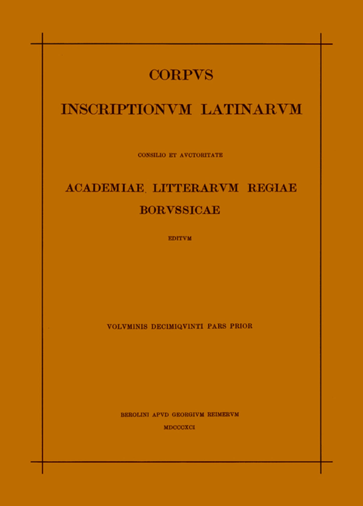 CORP INSCR LAT VOL 15 PARS 1 ND