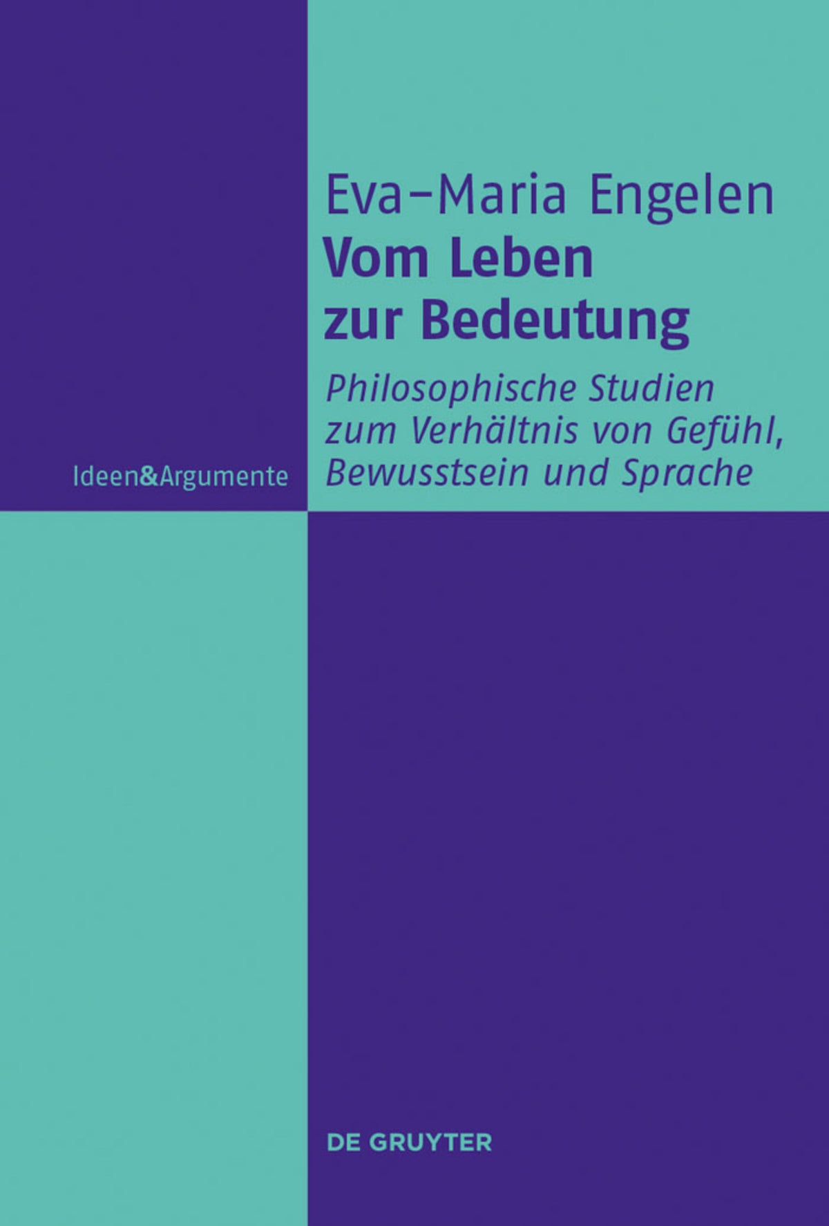 Cover image for Vom Leben zur Bedeutung ISBN 9783110333312
