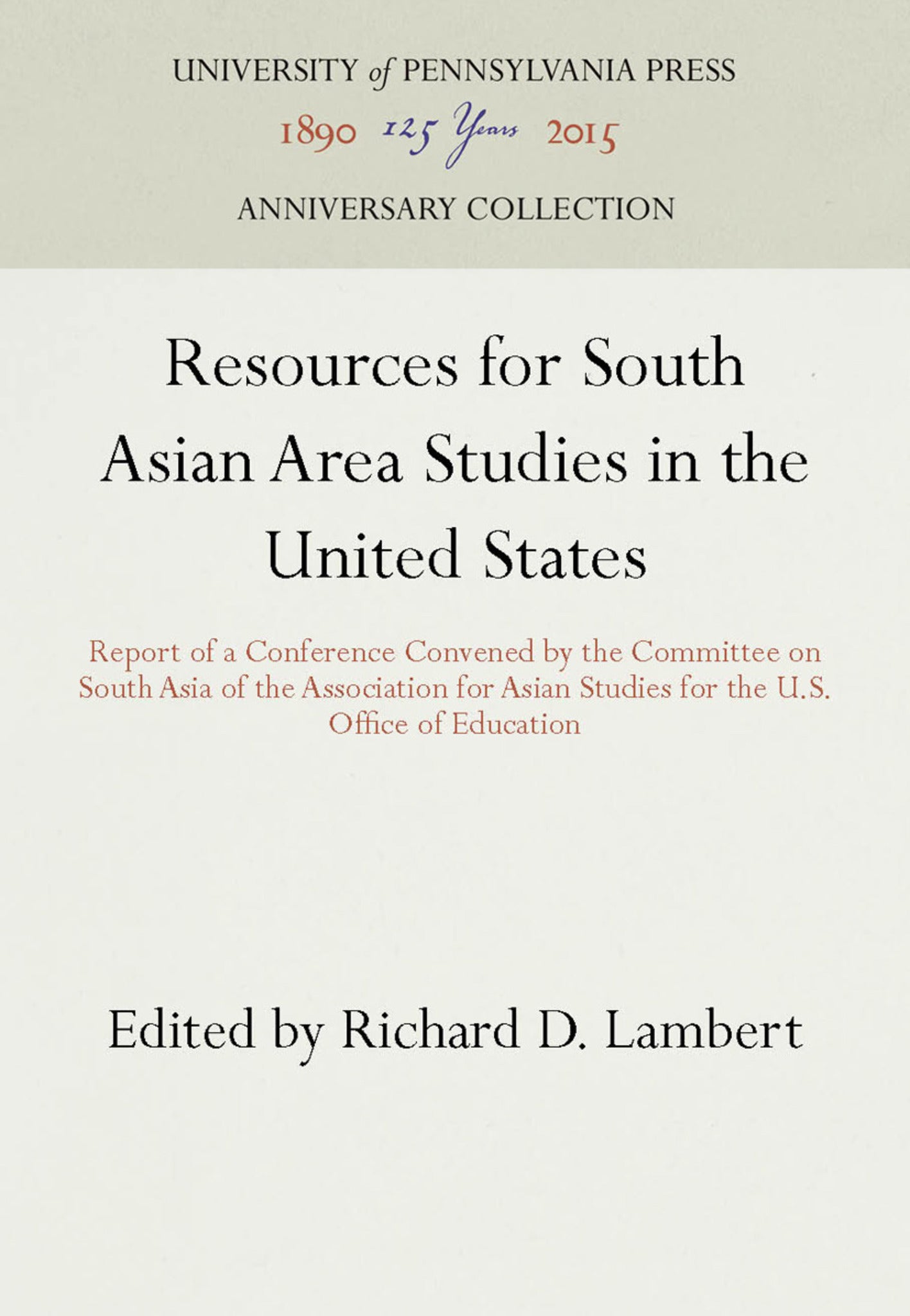 Resources for South Asian Area Studies in the United States