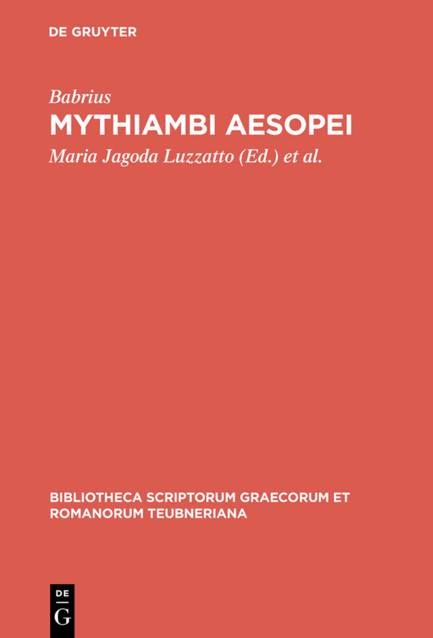 Cover image for Mythiambi Aesopei ISBN 9783598711121