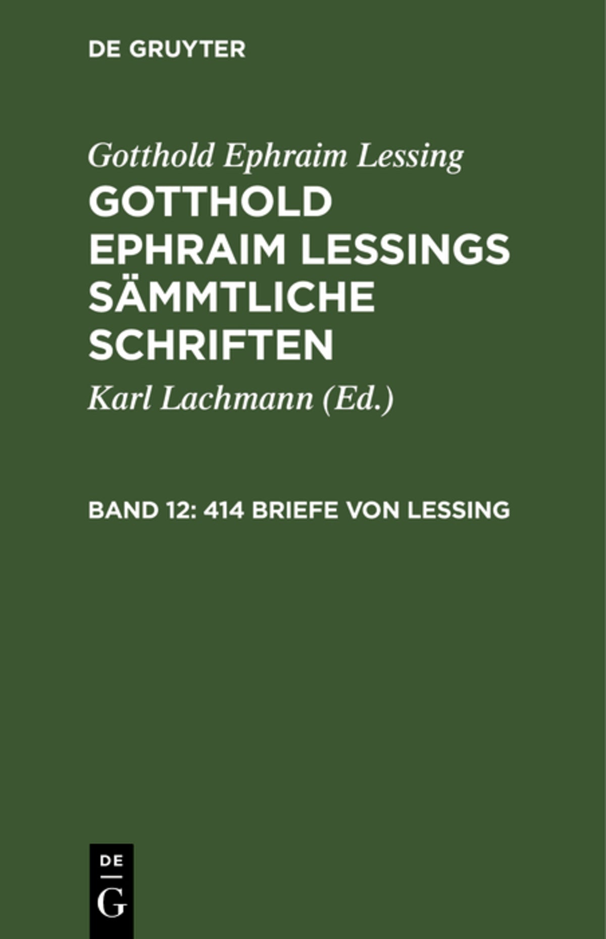 414 Briefe von Lessing
