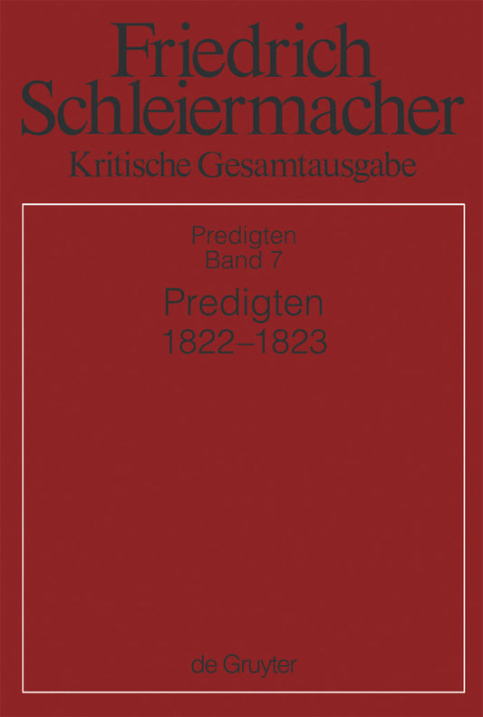 Predigten 1822-1823