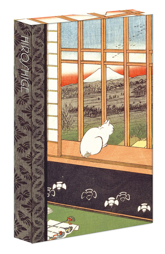 teNeues - 8-Pen Set: Ricefields and Torinomachi Festival by Hiroshige, 8 Ballpoint Pens, Unique Paper Wrapped Barrel, Soft Touch, Sleek Case