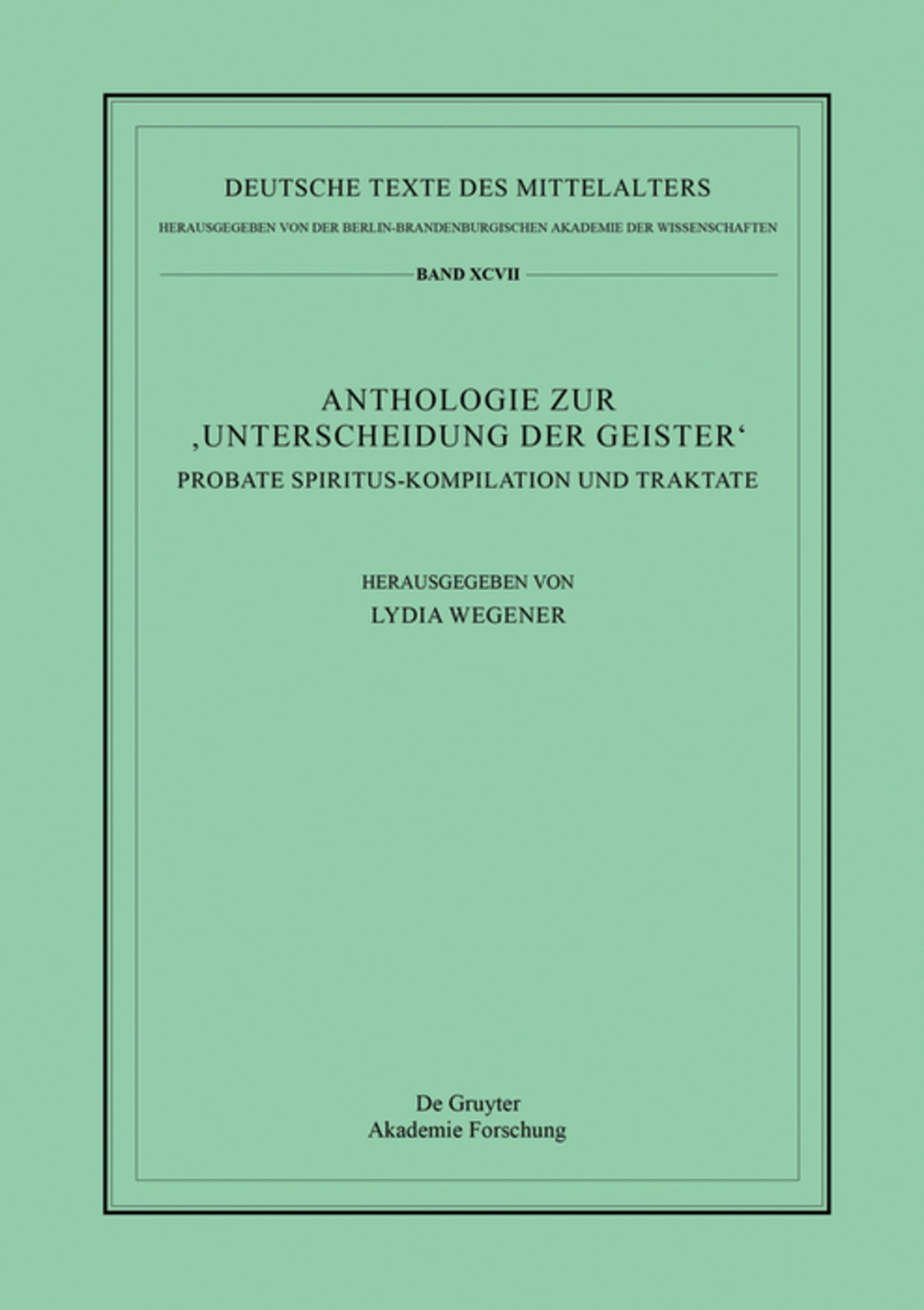 Anthologie zur ‚Unterscheidung der Geister‘