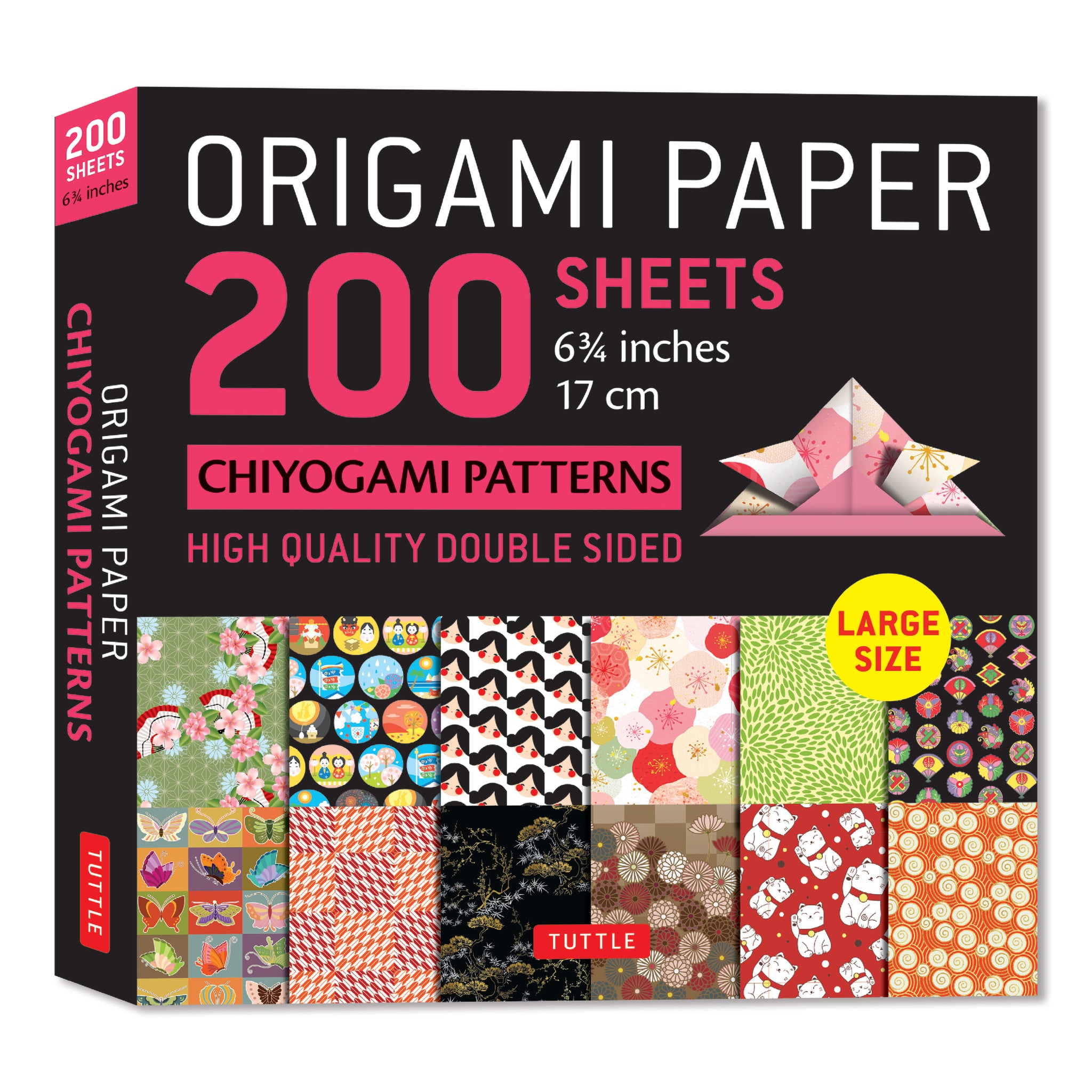 Origami Paper 200 sheets Chiyogami Patterns 6 3/4" (17cm)