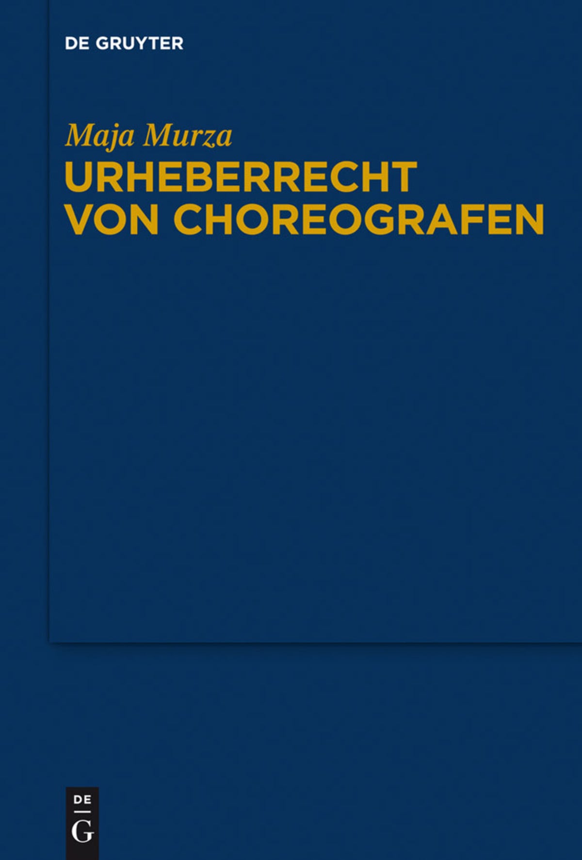 Cover image for Urheberrecht von Choreografen ISBN 9783110267518