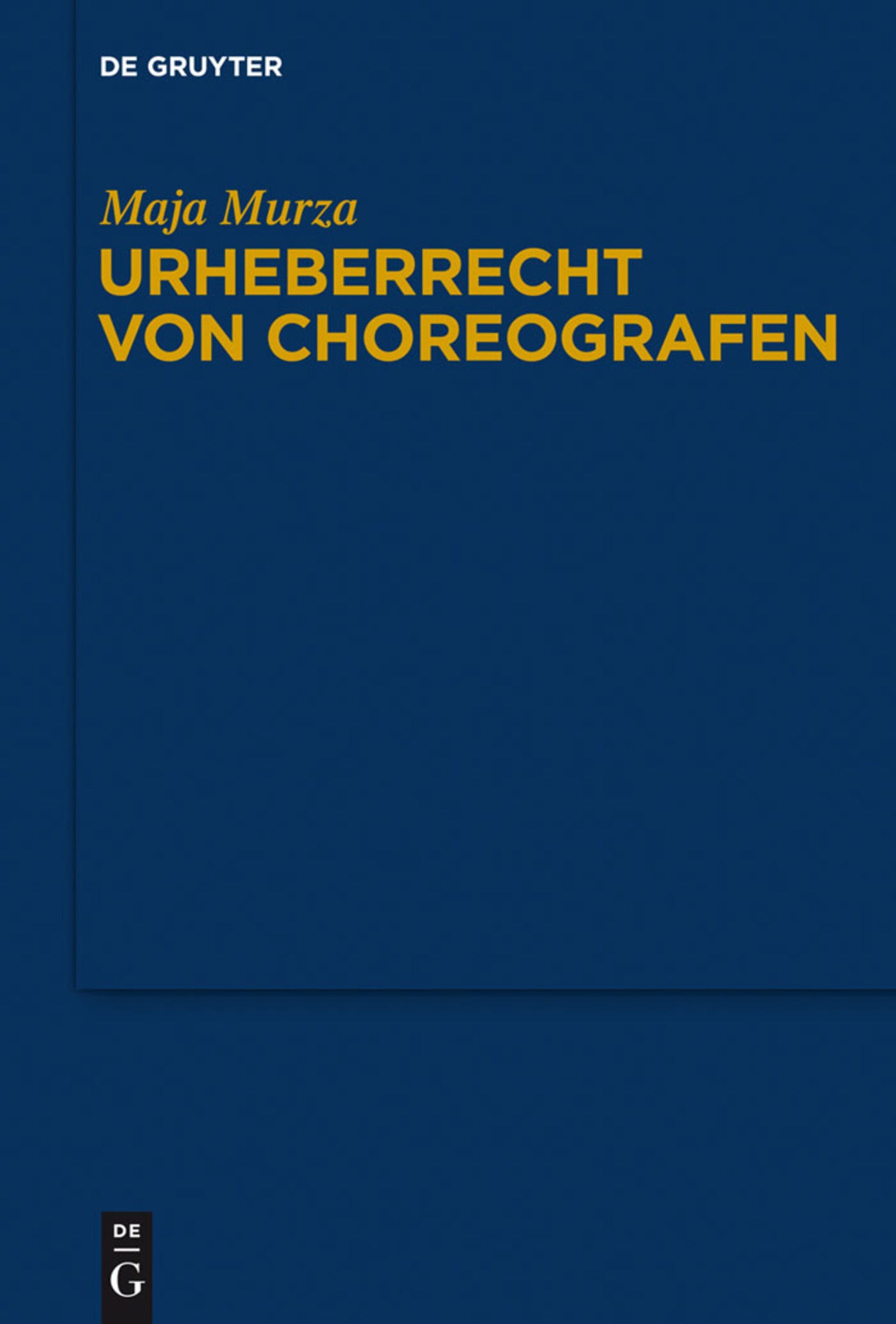 Cover image for Urheberrecht von Choreografen ISBN 9783110267518