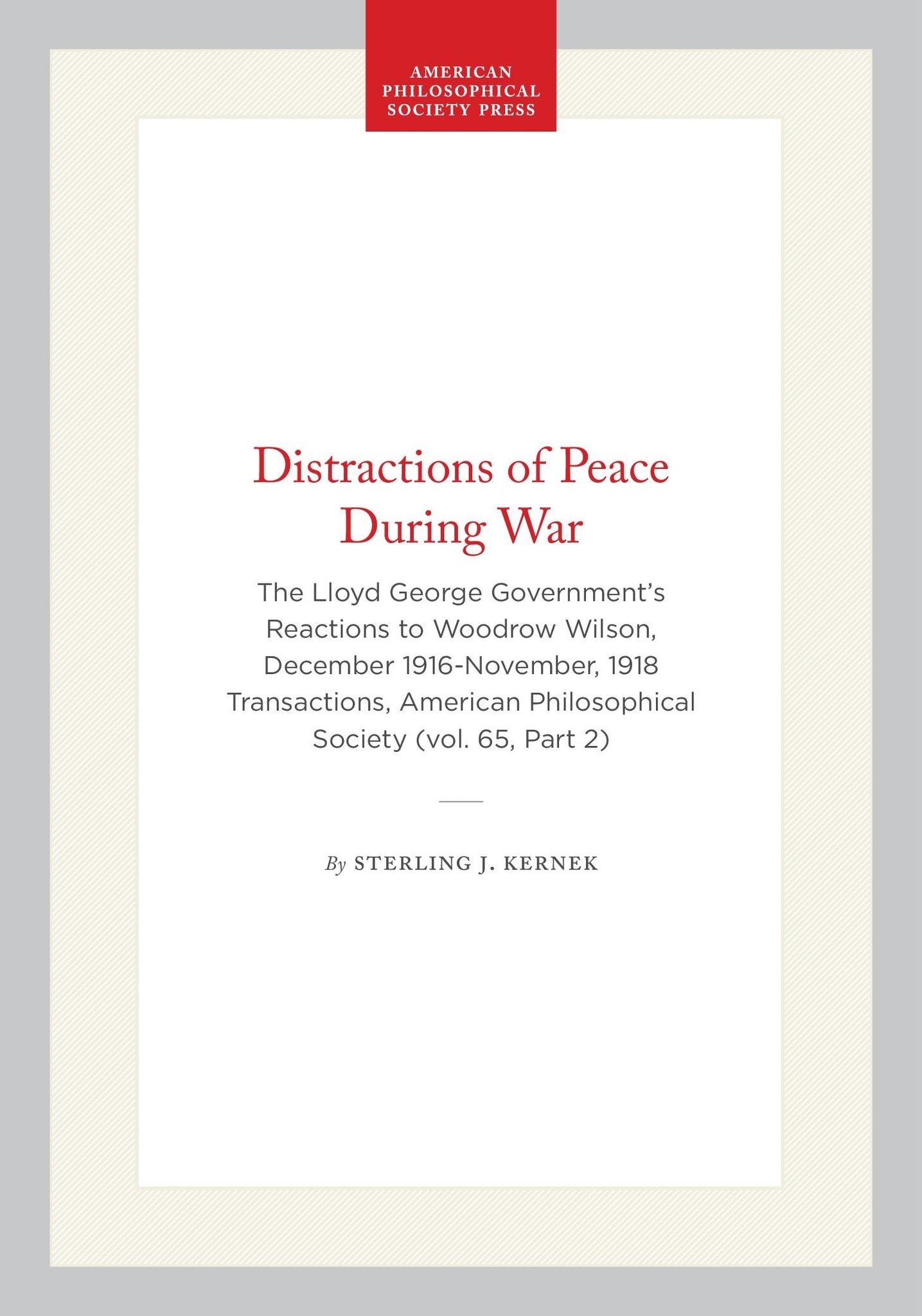 Distractions of Peace During War