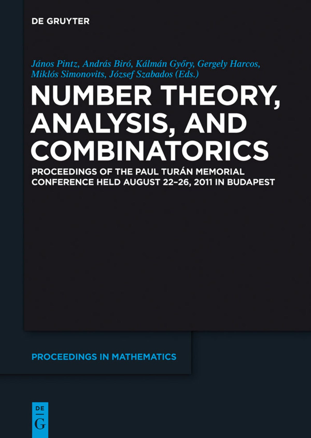 Cover image for Number Theory, Analysis, and Combinatorics ISBN 9783110282375