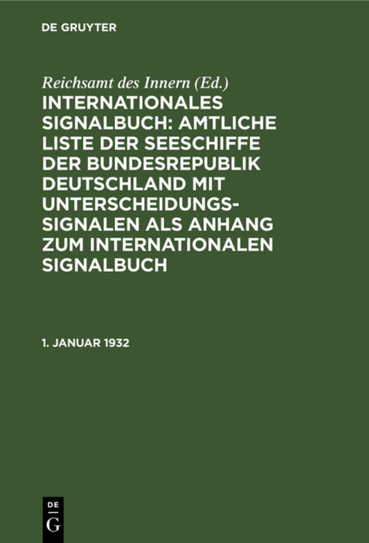 1. Januar 1932