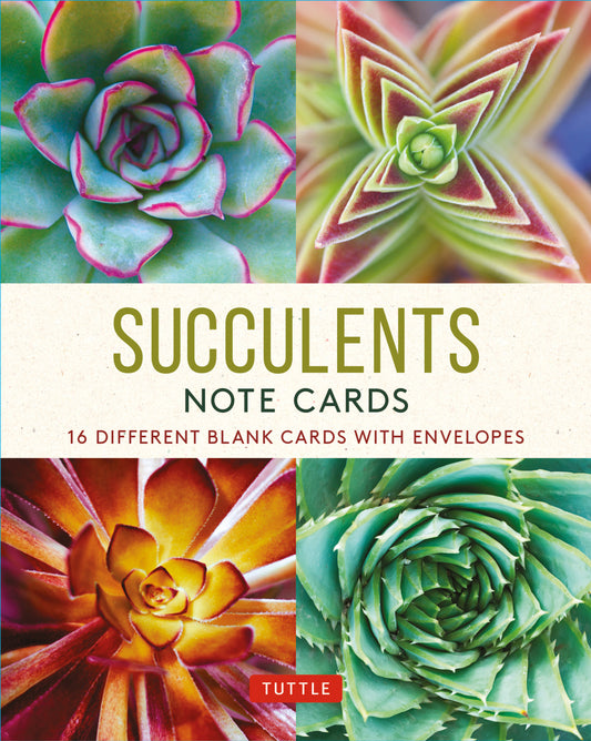 Succulents, 16 Note Cards