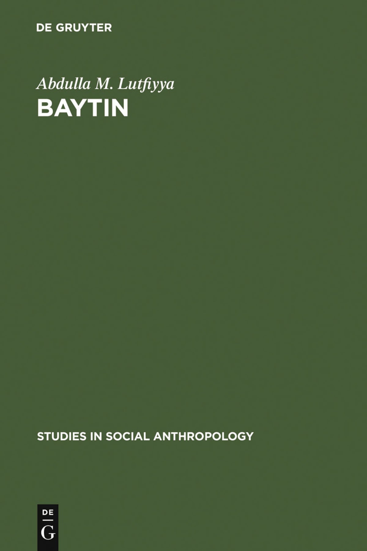 Cover image for Baytin ISBN 9783111033563