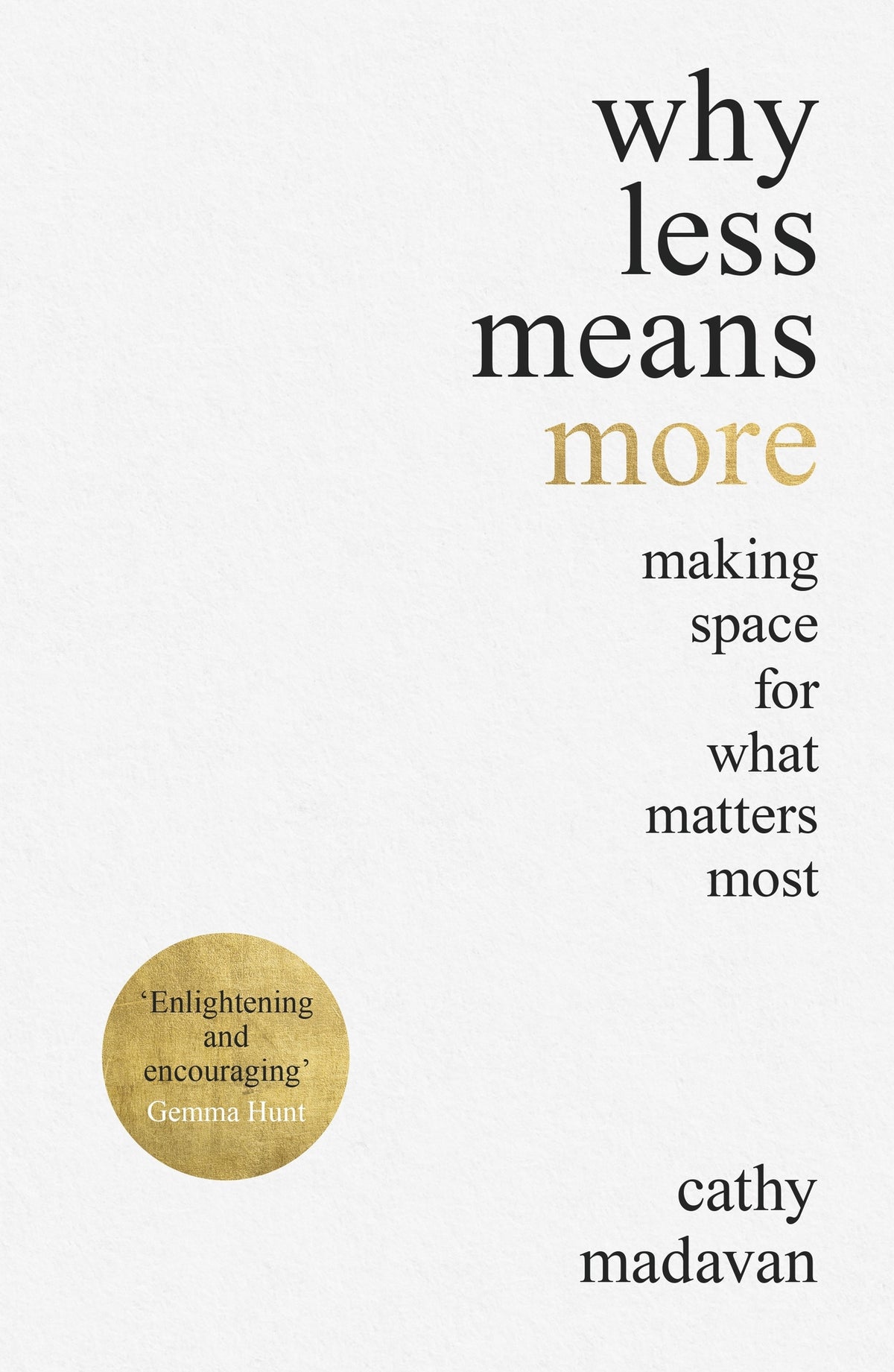 Cover image for Why Less Means More ISBN 9780281083404
