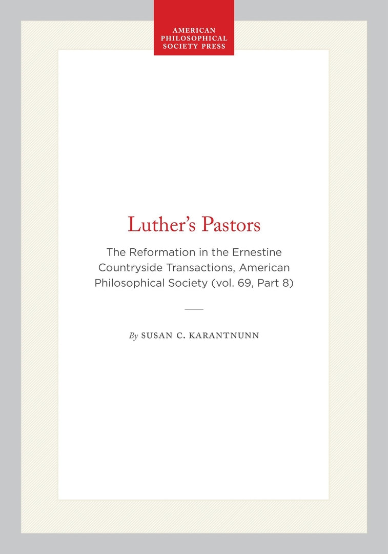 Cover image for Luther’s Pastors ISBN 9781422375006