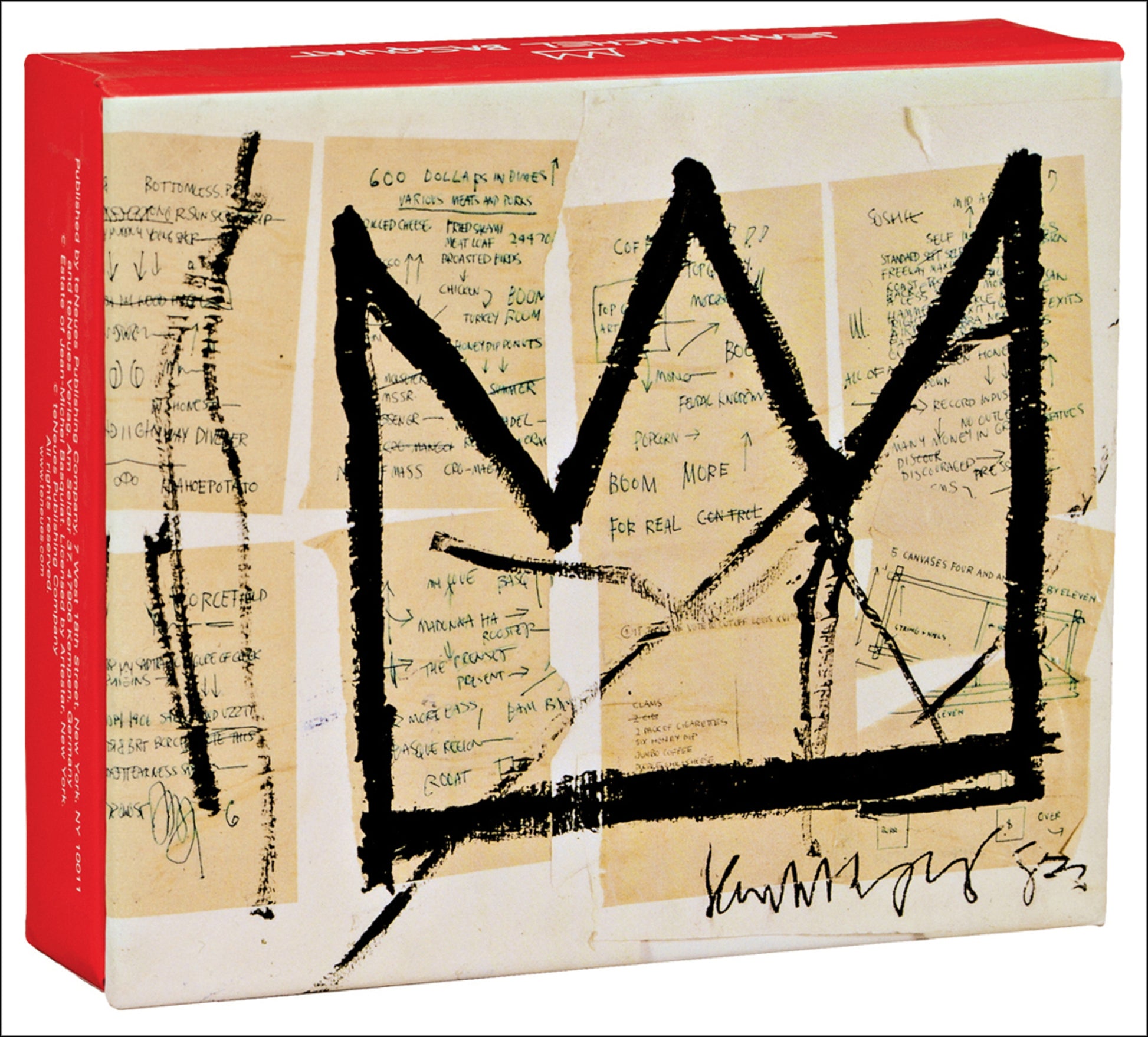 teNeues - QuickNotes: Jean-Michel Basquiat Crown Untitled, Notecards with Box, Blank Inside, 20 Full Color Notecards with 20 Classic White Envelopes, Gift Box, Magnetic Closure