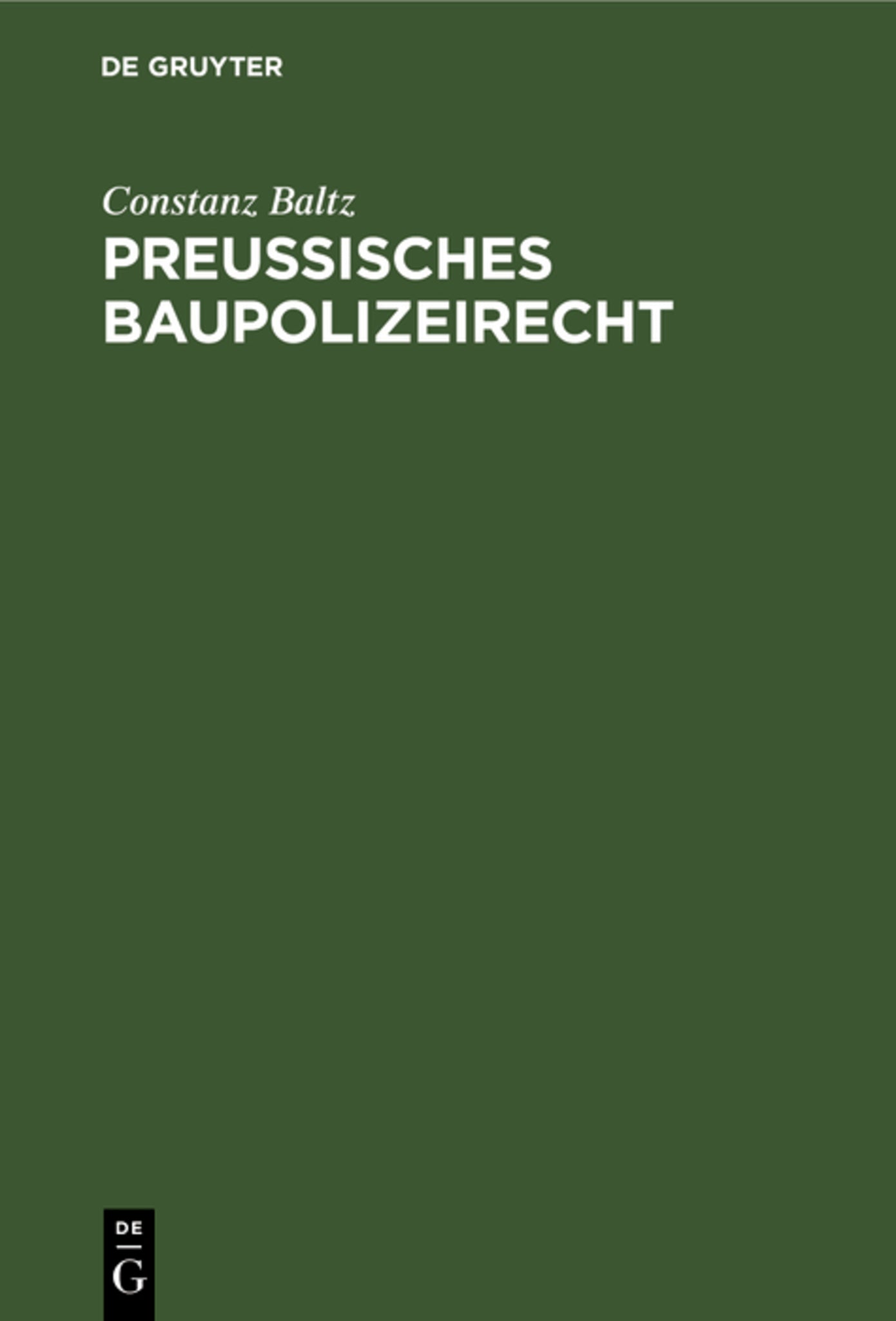 Preussisches Baupolizeirecht