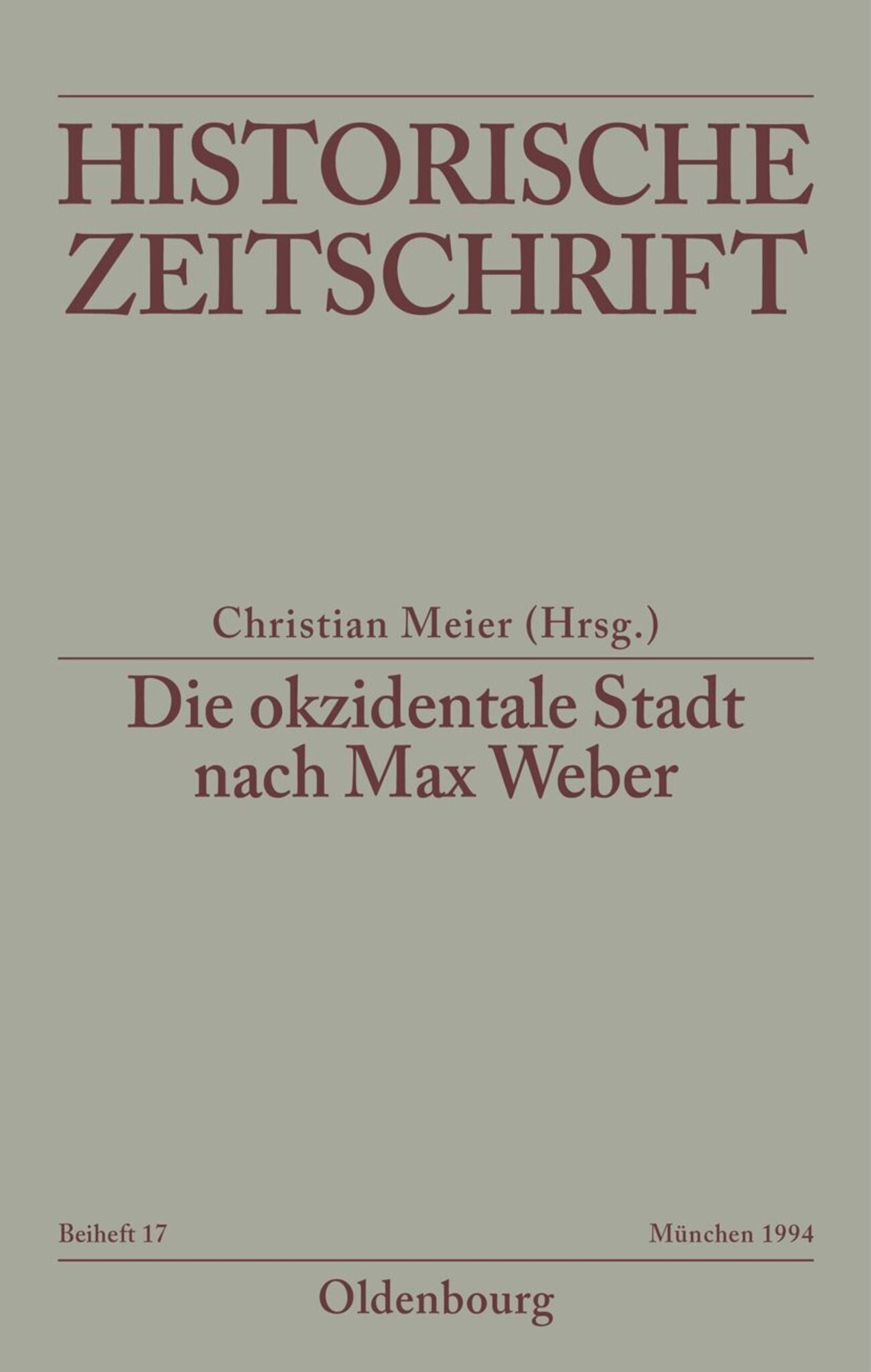 Die okzidentale Stadt nach Max Weber