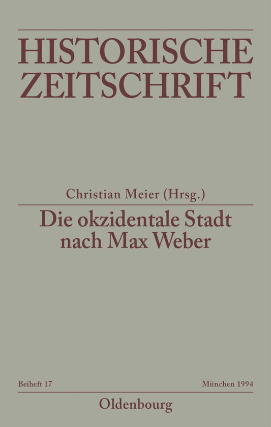 Die okzidentale Stadt nach Max Weber