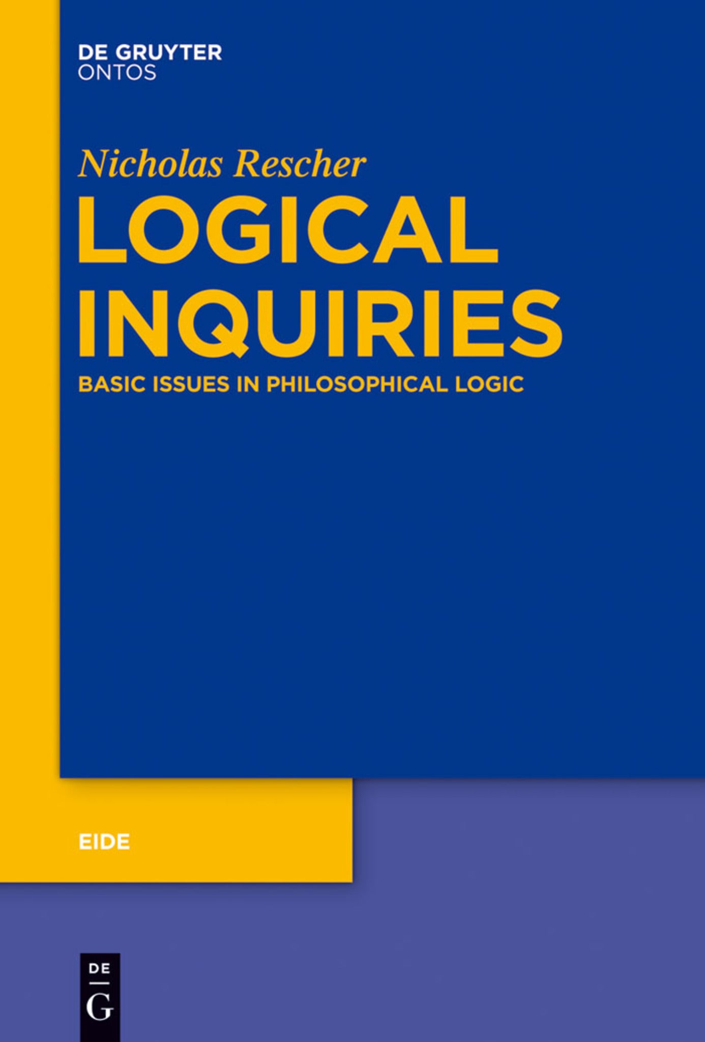 Cover image for Logical Inquiries ISBN 9783110344837