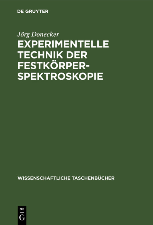 Experimentelle Technik der Festkörperspektroskopie