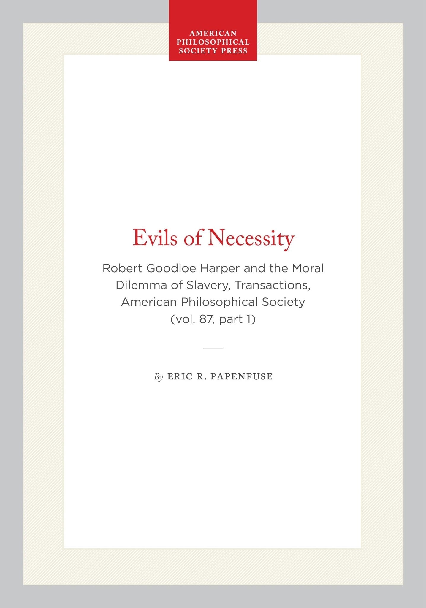 Cover image for Evils of Necessity ISBN 9798893983746