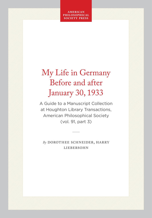 My Life in Germany Before and after January 30, 1933