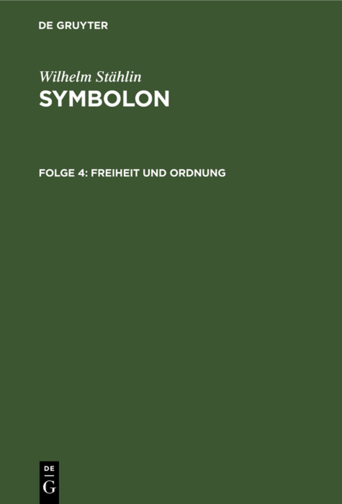 Cover image for Freiheit und Ordnung ISBN 9783112586457