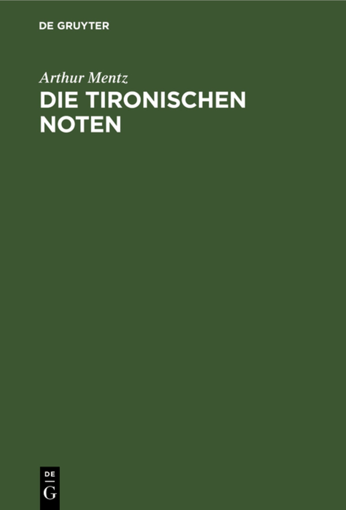 Die Tironischen Noten