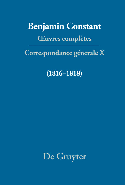 Correspondance générale 1816–1818