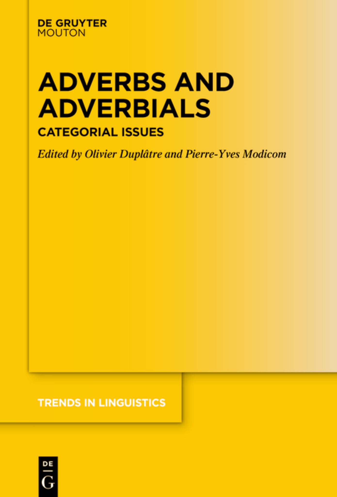 Cover image for Adverbs and Adverbials ISBN 9783110767940