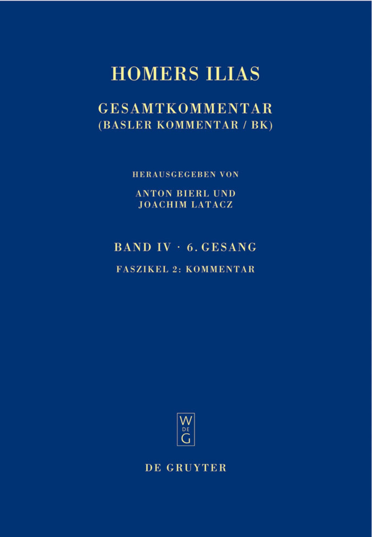 Cover image for Kommentar ISBN 9783110201451
