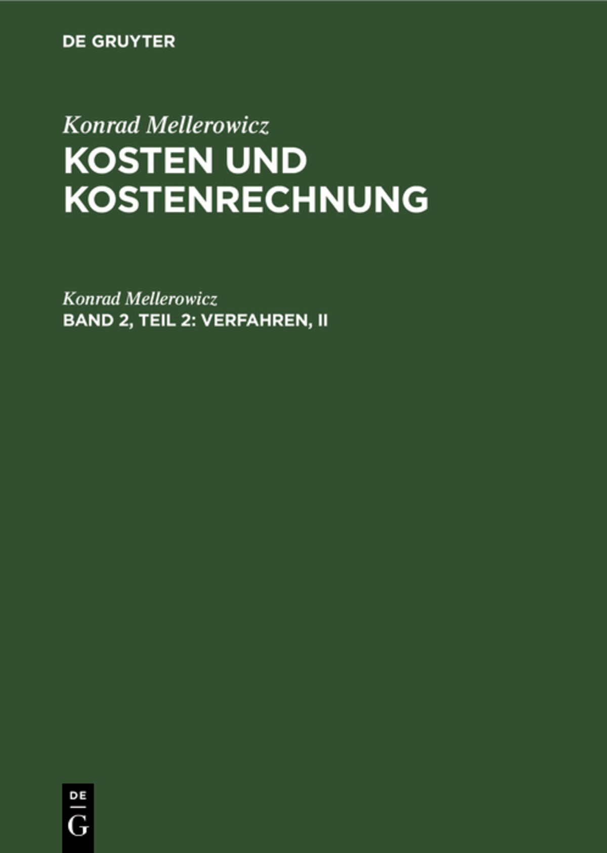 Verfahren, II