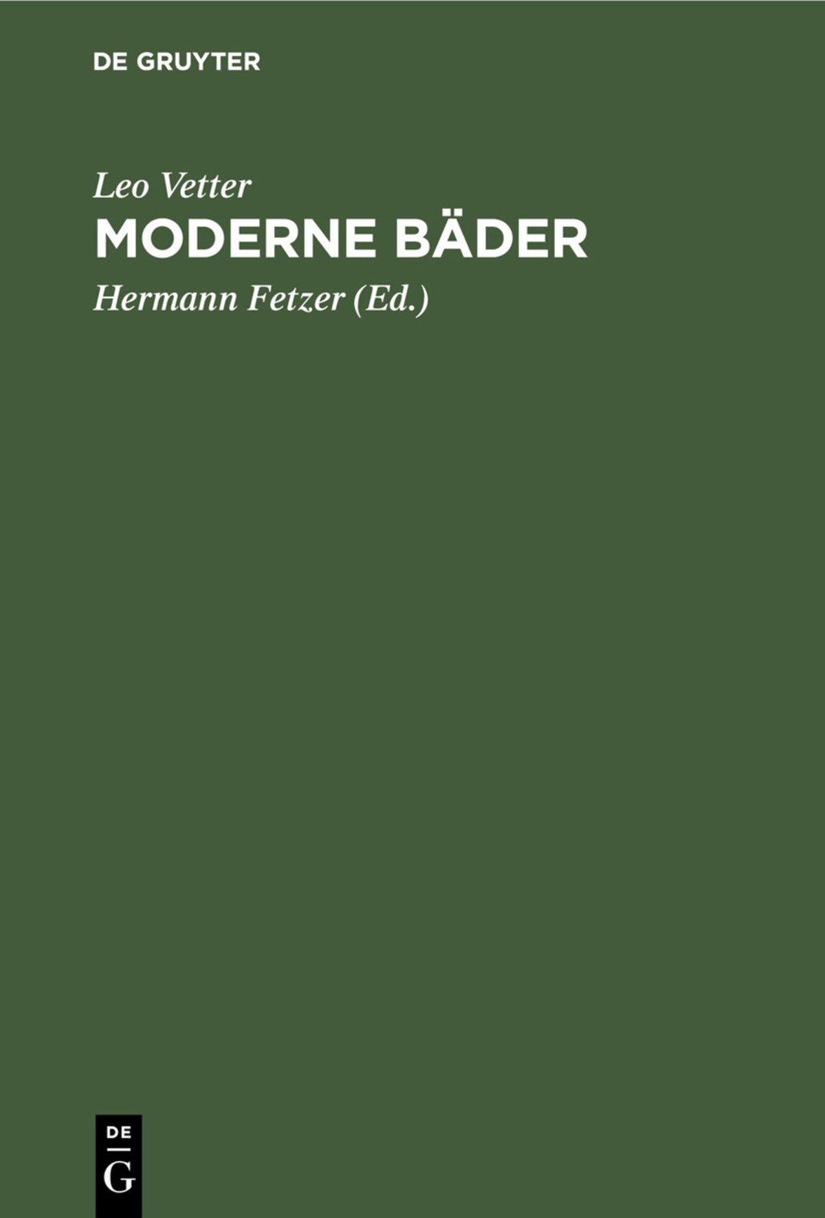 Cover image for Moderne Bäder ISBN 9783112451472