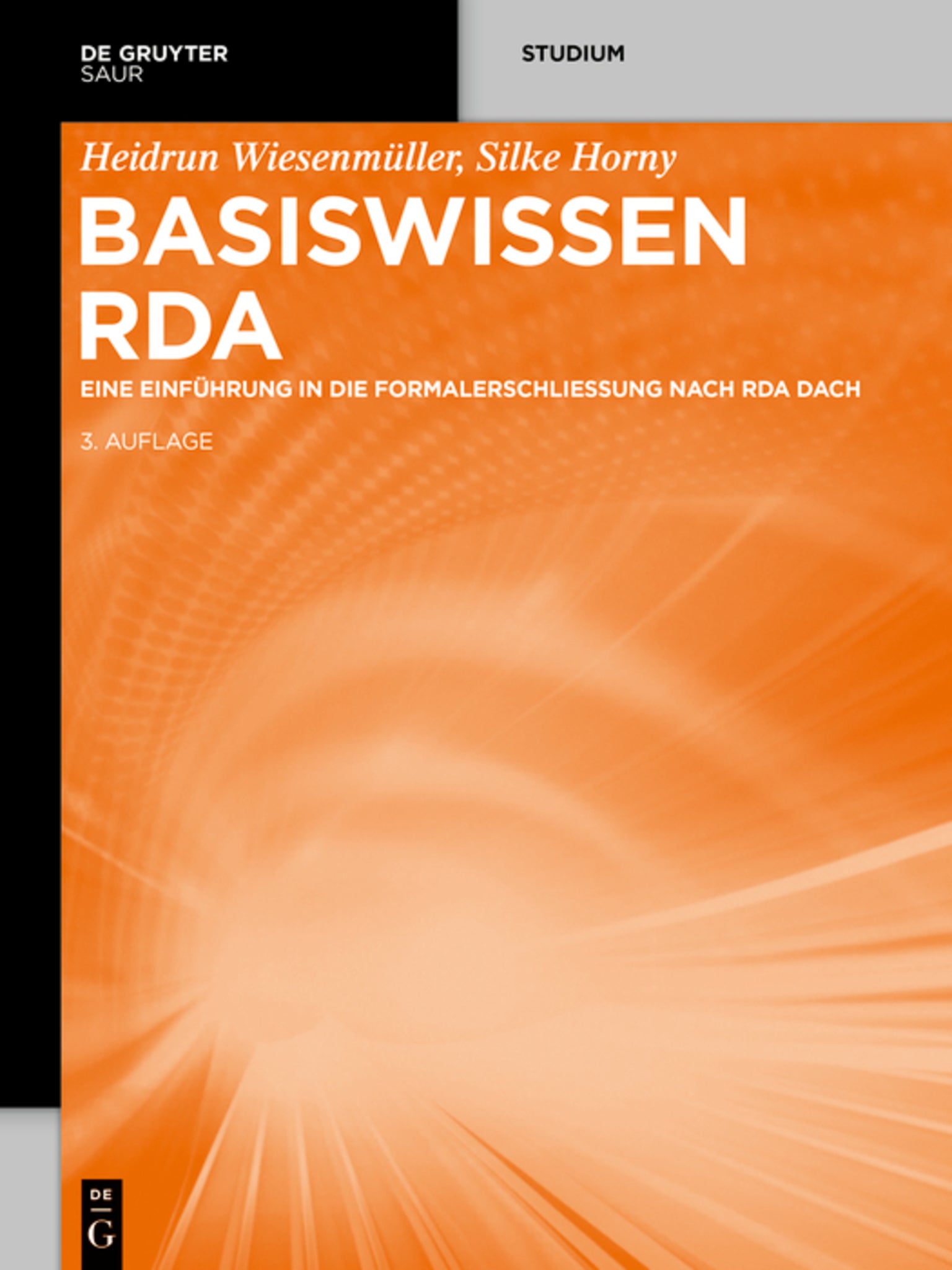 Cover image for Basiswissen RDA ISBN 9783111592589