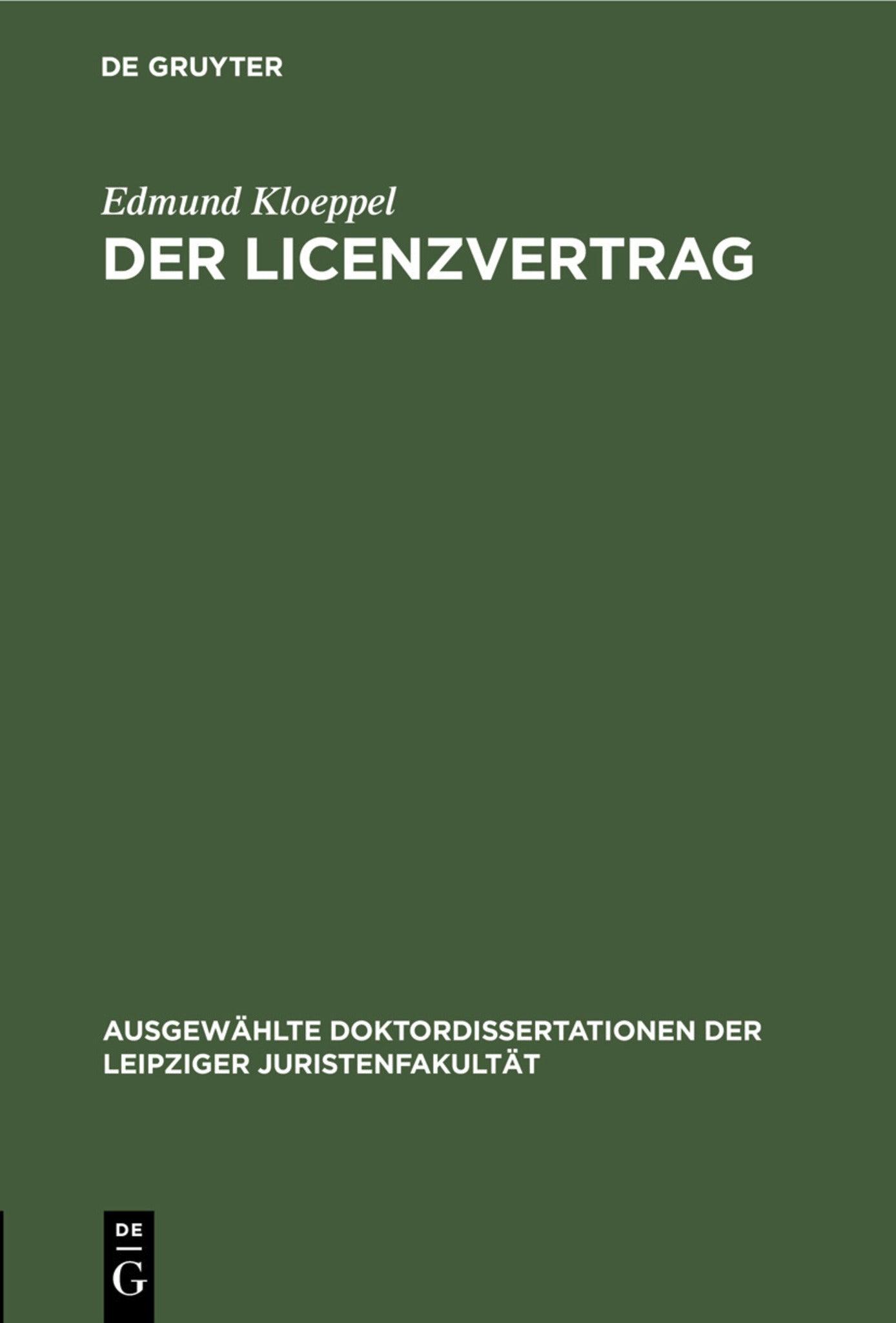 Der Licenzvertrag