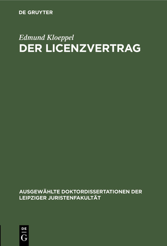 Der Licenzvertrag