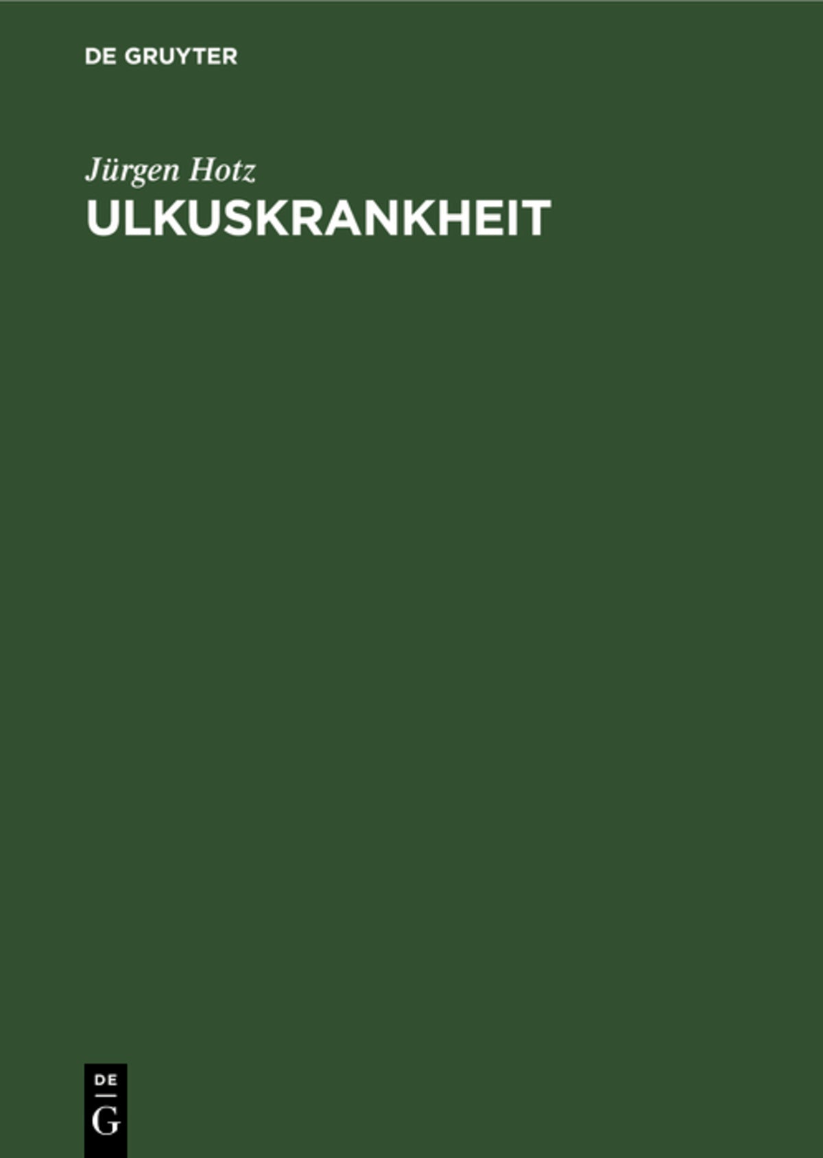 Cover image for Ulkuskrankheit ISBN 9783112417652